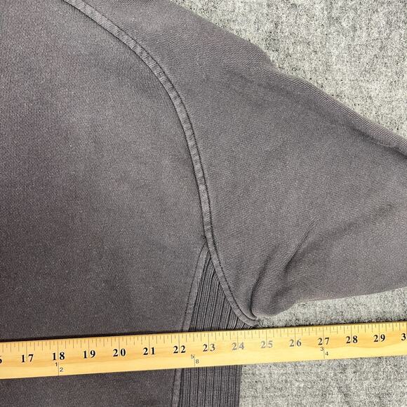 Aerie Sweater Womens XS Gray Down-To-Earth Crew Sweatshirt Oversized Ribbed - Picture 3 of 7